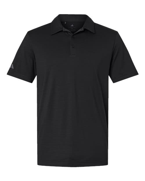 Adidas Men's Textured Stripe Polo in Black