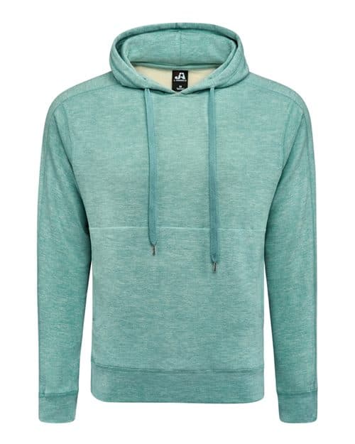 J. America Unisex Electric Fleece Hooded Sweatshirt in Electric Jade