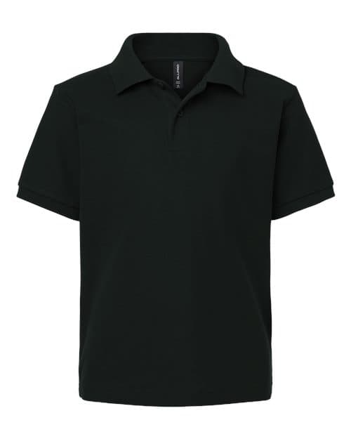 AllPro Youth Pique Polo in Black