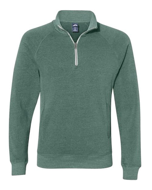 J. America Men's Triblend Quarter-Zip Sweatshirt in Balsam Triblend