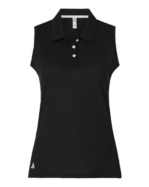 Adidas Women's Ottoman Sleeveless Polo in Black