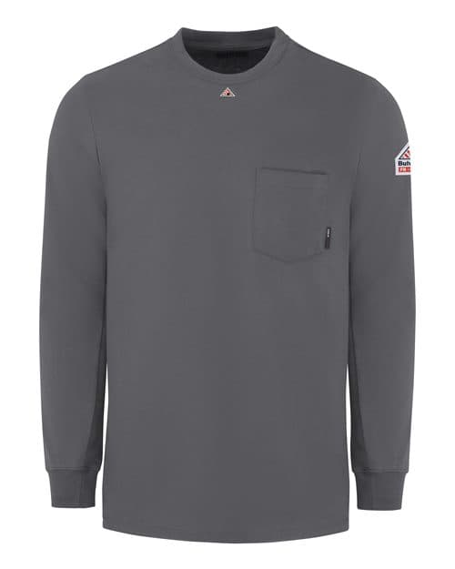 Bulwark Men's Knit Long Sleeve T-Shirt in Charcoal