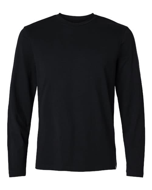 Jaanuu Men's RegenX Cotton Underscrub Long Sleeve T-Shirt in Black
