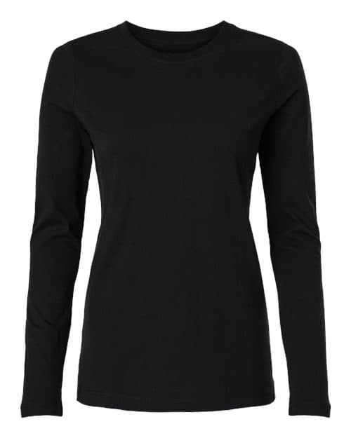 Jaanuu Women's RegenX Cotton Underscrub Long Sleeve T-Shirt in Black