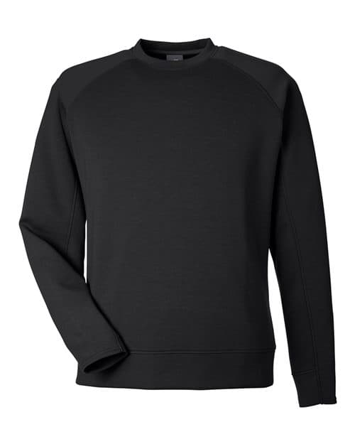 J. America Unisex Apex Fleece Crewneck Sweatshirt in Black