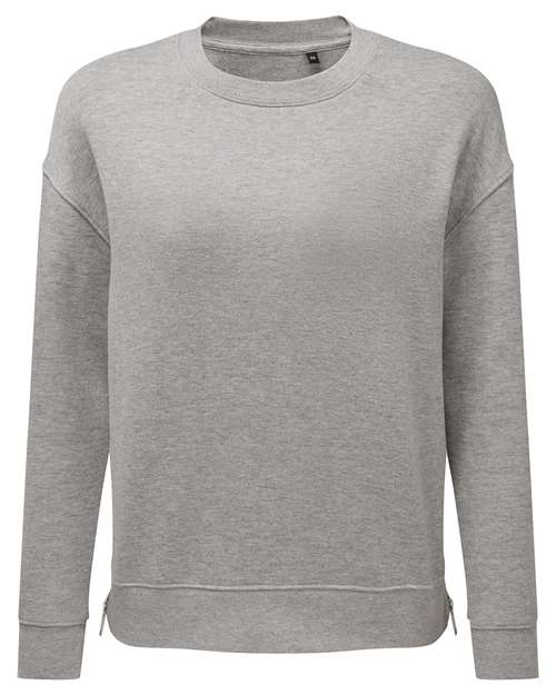 TriDri Women's Billie Side-Zip Crewneck Sweatshirt
