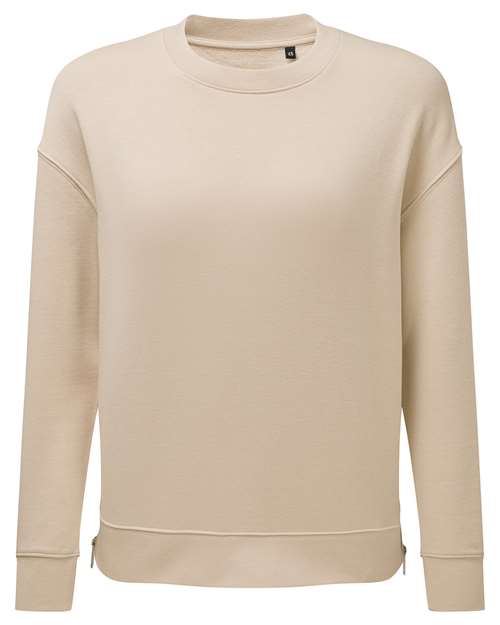 TriDri Women's Billie Side-Zip Crewneck Sweatshirt