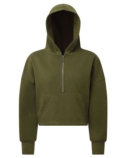 TriDri Women's Alice Half-Zip Hooded Sweatshirt