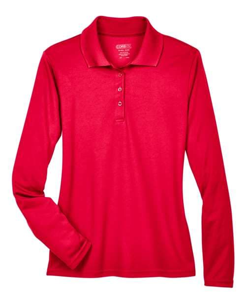 CORE365 Women's Pinnacle Performance Long Sleeve Piqué Polo