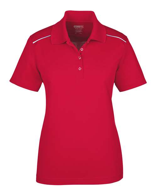 CORE365 Women's Radiant Performance Piqué Polo with Reflective Piping