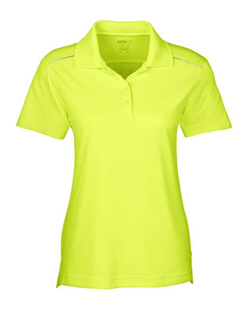 CORE365 Women's Radiant Performance Piqué Polo with Reflective Piping