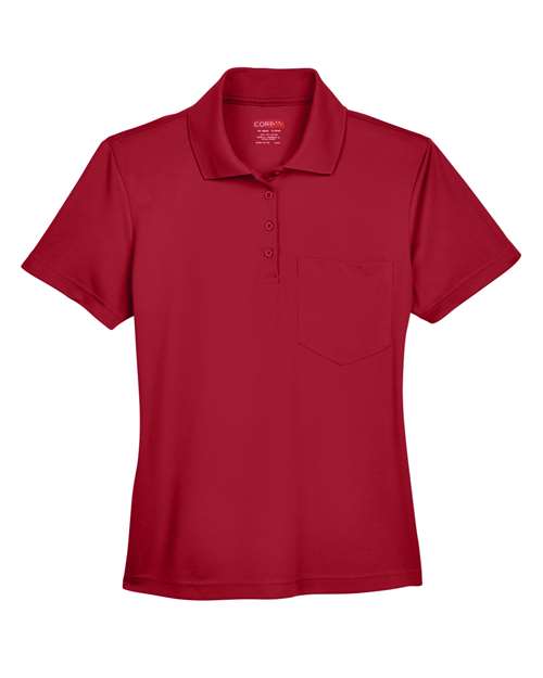 CORE365 Women's Origin Performance Piqué Polo with Pocket