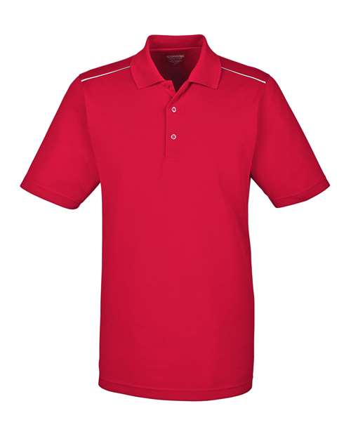 CORE365 Men's Radiant Performance Piqué Polo with Reflective Piping