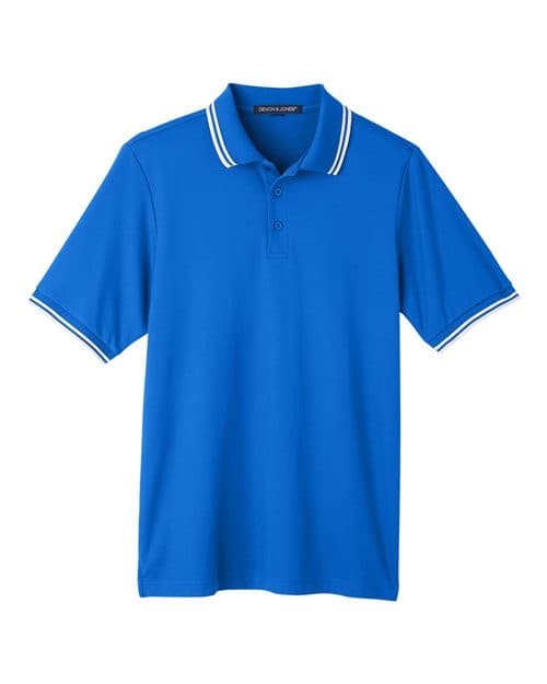 Devon & Jones Men's CrownLux Performance® Plaited Tipped Polo
