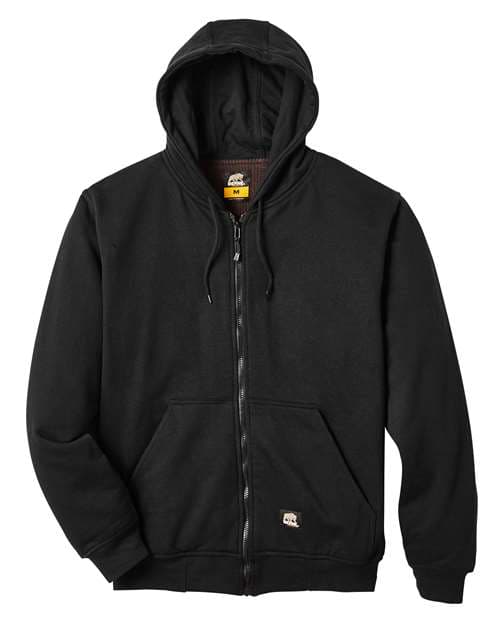 Berne Apparel Men's Heritage Thermal Lined Hooded Sweatshirt in Alpine Green