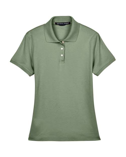 Devon & Jones Women's Perfect Pima Interlock Polo