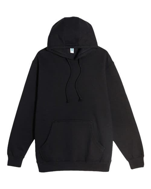 Lane Seven Unisex Heavyweight Hoodie Sweatshirt in Black