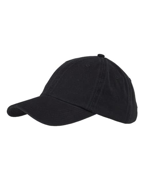 Big Accessories Washed Chino Cap in Black