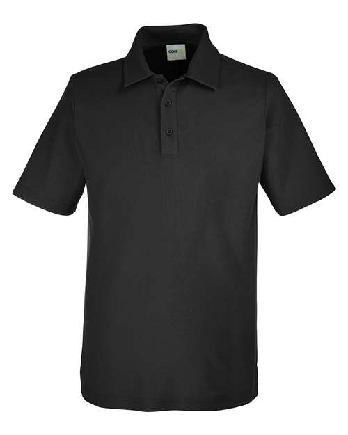 CORE365 Men's Tall Fusion ChromaSoft™ Pique Polo in Black
