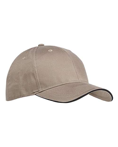Big Accessories Brushed Twill Sandwich Cap