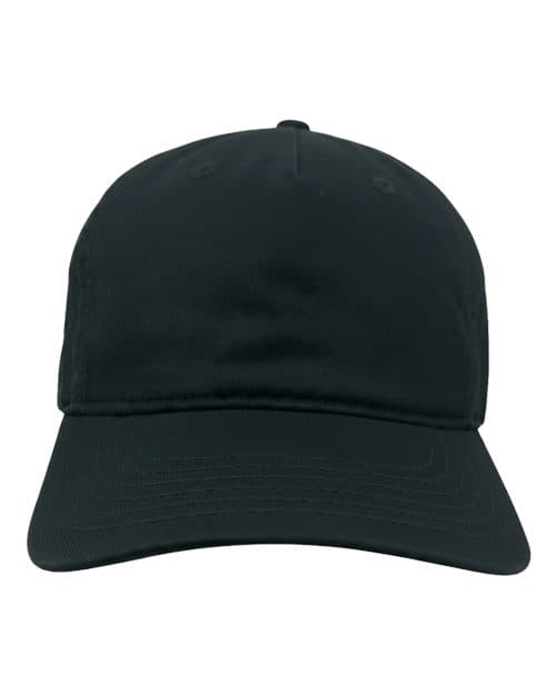 econscious Unstructured Five-Panel Baseball Cap in Black