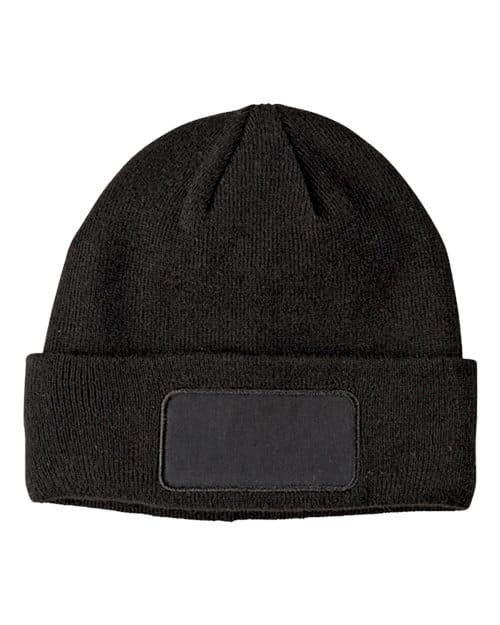 Big Accessories Patch Beanie in Black
