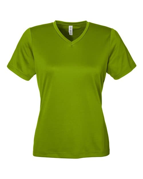 Team 365 Women's Zone Performance Mesh T-Shirt in Acid Green