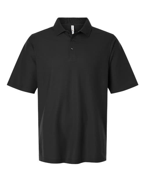 Harriton Men's Maverick CVC Pique Polo in Black