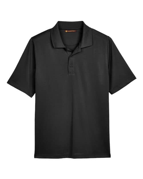 Harriton Men's Advantage Snag Protection Plus Polo in Black