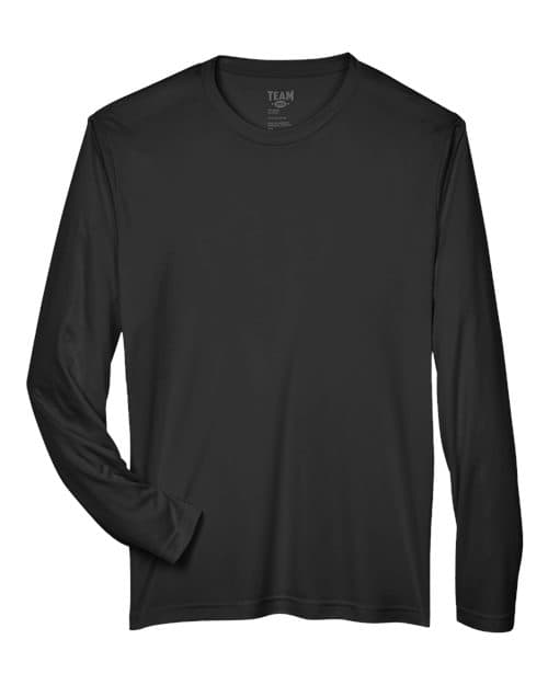 Team 365 Men's Zone Performance Long Sleeve T-Shirt in Black