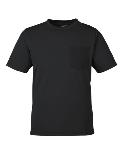 Harriton Unisex Charge Snag and Soil Protect T-Shirt in Black