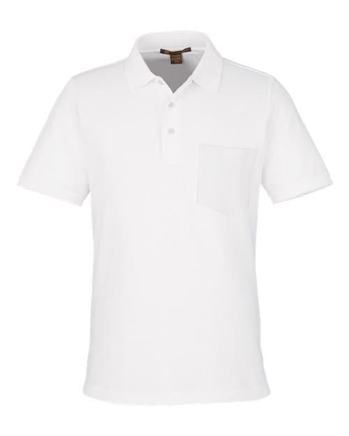 Harriton Men's Valiant Cotton Snag Protect Pocket Polo