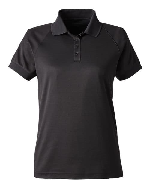 Harriton Women's Charge Snag and Soil Protect Polo in Black