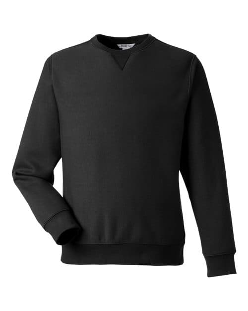 Team 365 Unisex Zone HydroSport™ Heavyweight Crewneck Sweatshirt in Black