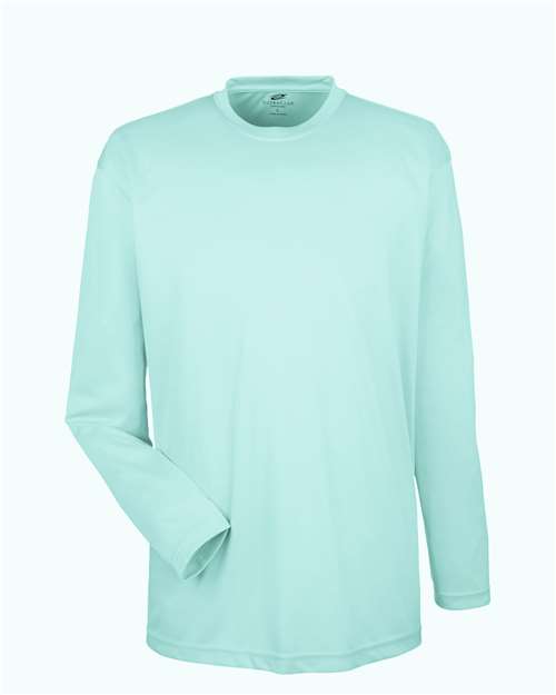 UltraClub Men's Cool & Dry Sport Long Sleeve Performance Interlock T-Shirt