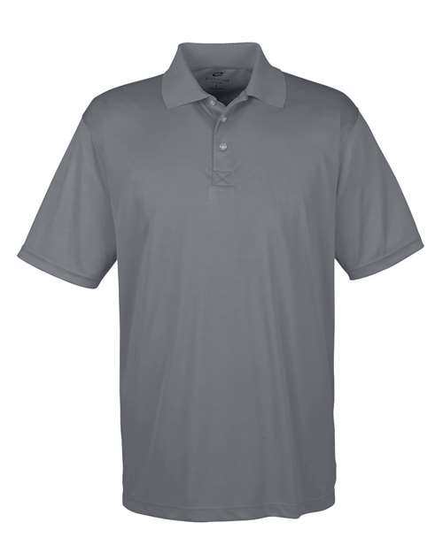 UltraClub Men's Cool & Dry Sport Performance Interlock Polo in Charcoal