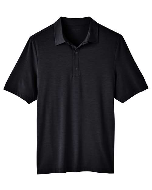 North End Men's JAQ Snap-Up Stretch Performance Polo in Black