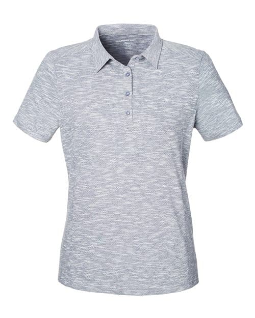 North End Women's Eclipse Jacquard Polo in Black Heather