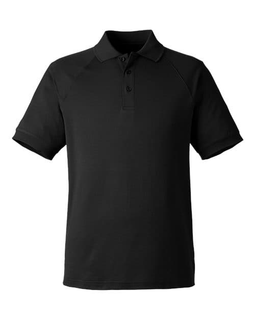 Harriton Men's Charge Snag and Soil Protect Polo in Black
