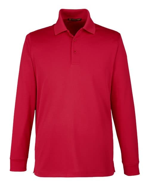 Harriton Men's Tall Advantage Long Sleeve Snag Protection Plus IL Polo