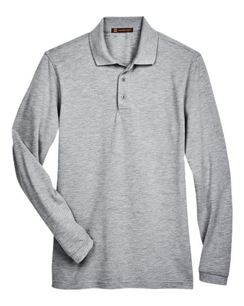 Harriton Men's Easy Blend™ Long Sleeve Polo