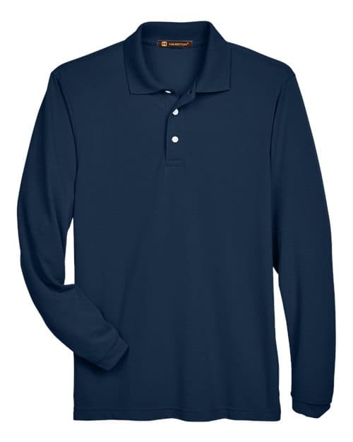 Harriton Men's Easy Blend™ Long Sleeve Polo