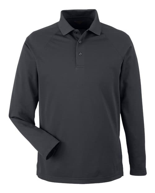Harriton Men's Charge Snag and Soil Protect Long Sleeve Polo
