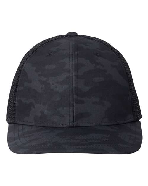 vineyard vines Performance Trucker Cap in Black Camo/ Black