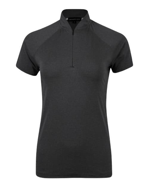Swannies Women's Quinn Polo in Black Heather