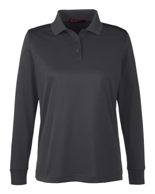Harriton Women's Advantage Snag Protection Plus IL Long Sleeve Polo