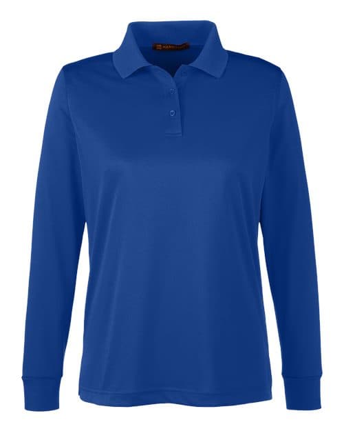 Harriton Women's Advantage Snag Protection Plus IL Long Sleeve Polo