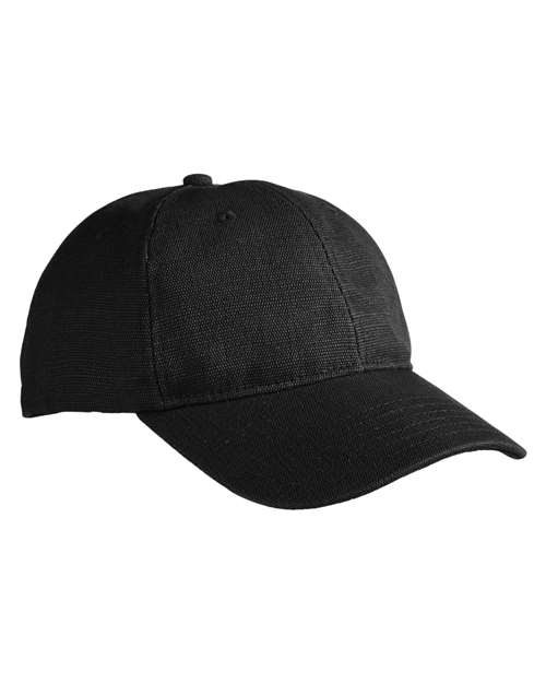 econscious Washed Hemp Unstructured Baseball Cap in Black