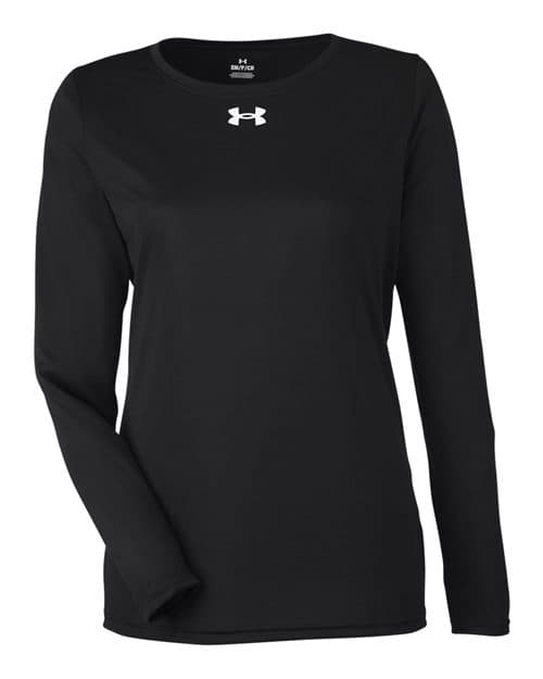 Under Armour Women's Team Tech™ Long Sleeve T-Shirt in Black/ White