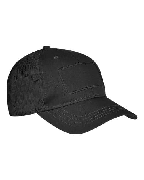 Big Accessories Patch Trucker Cap in Black/ Black/ Black